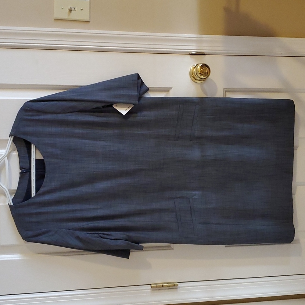 Large Halogen navy sheath dress